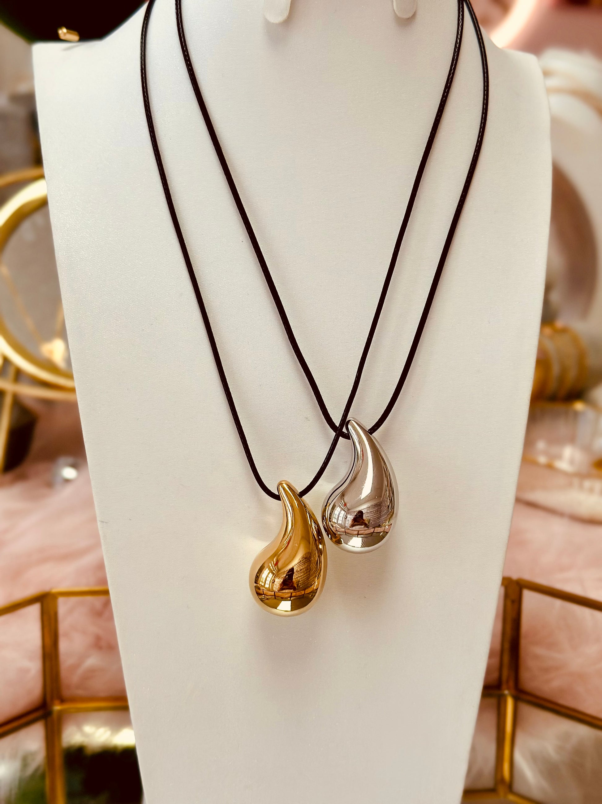 Collar chunky de gota grande