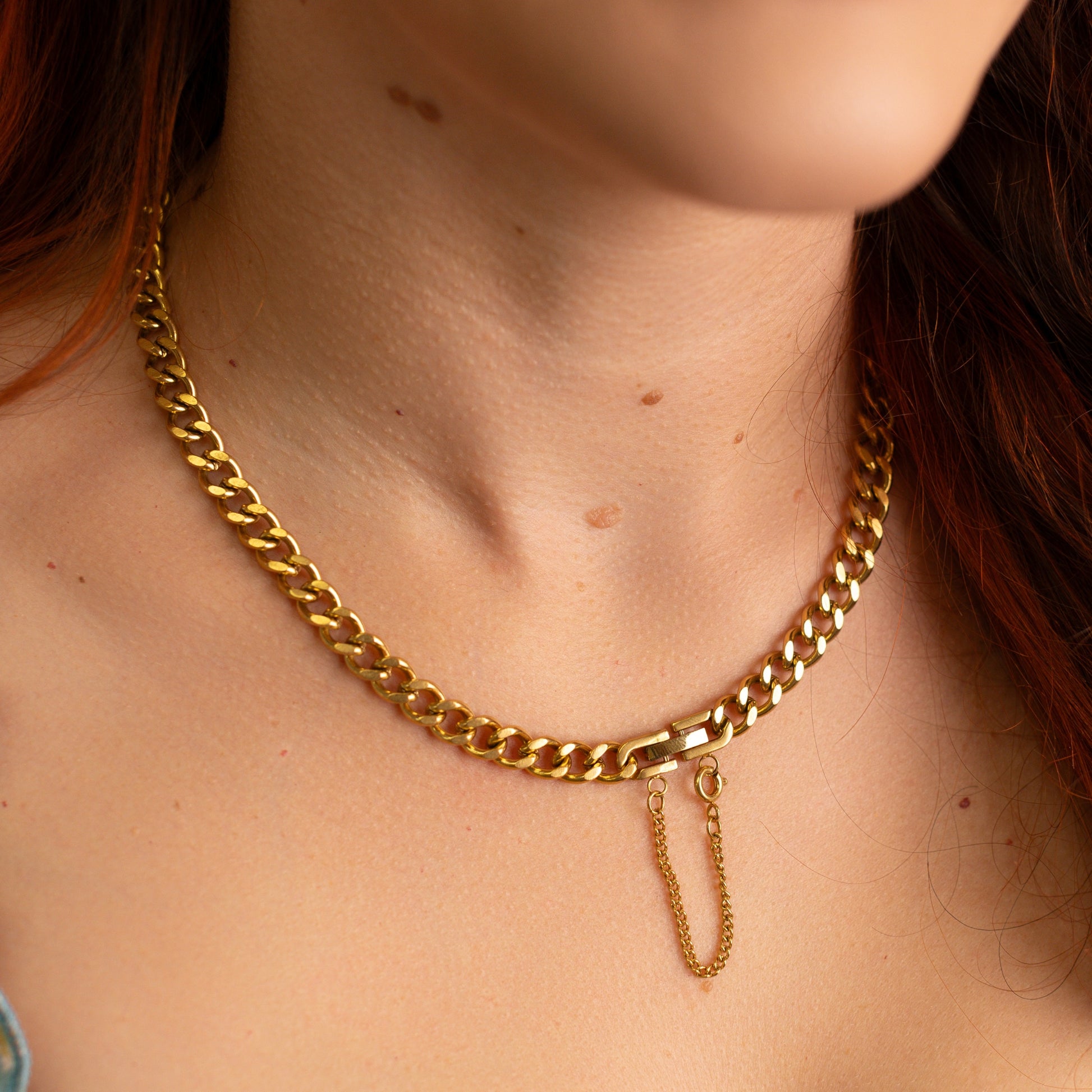 Collar cubano con cadena