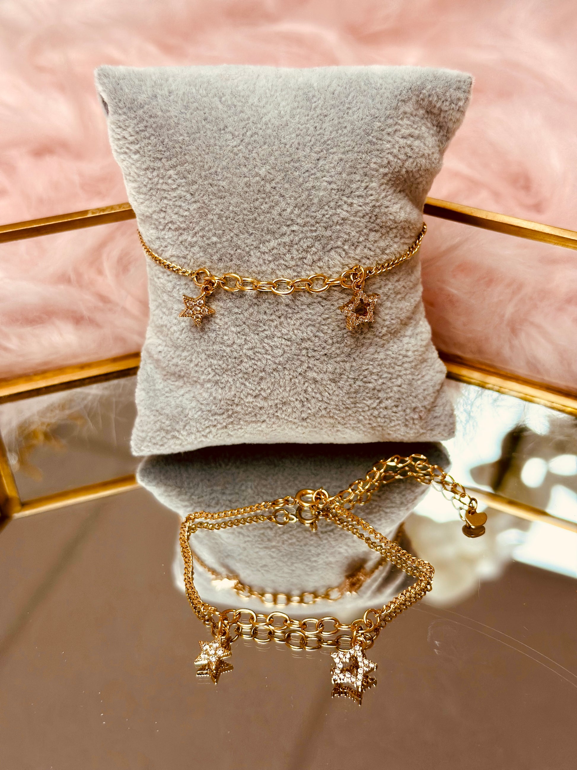 Pulseras de estrellas con piedras zirconias