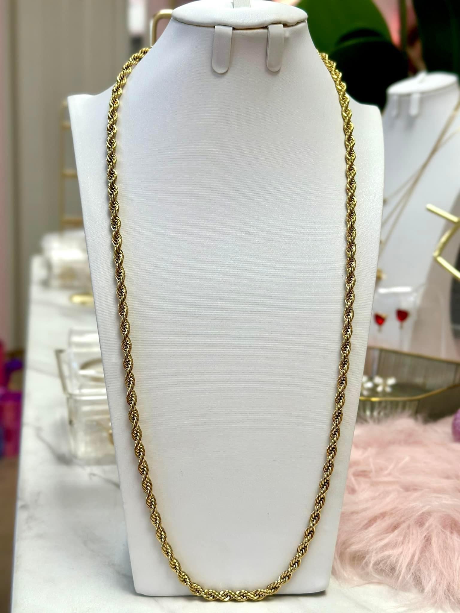 Collar largo torcido unisex