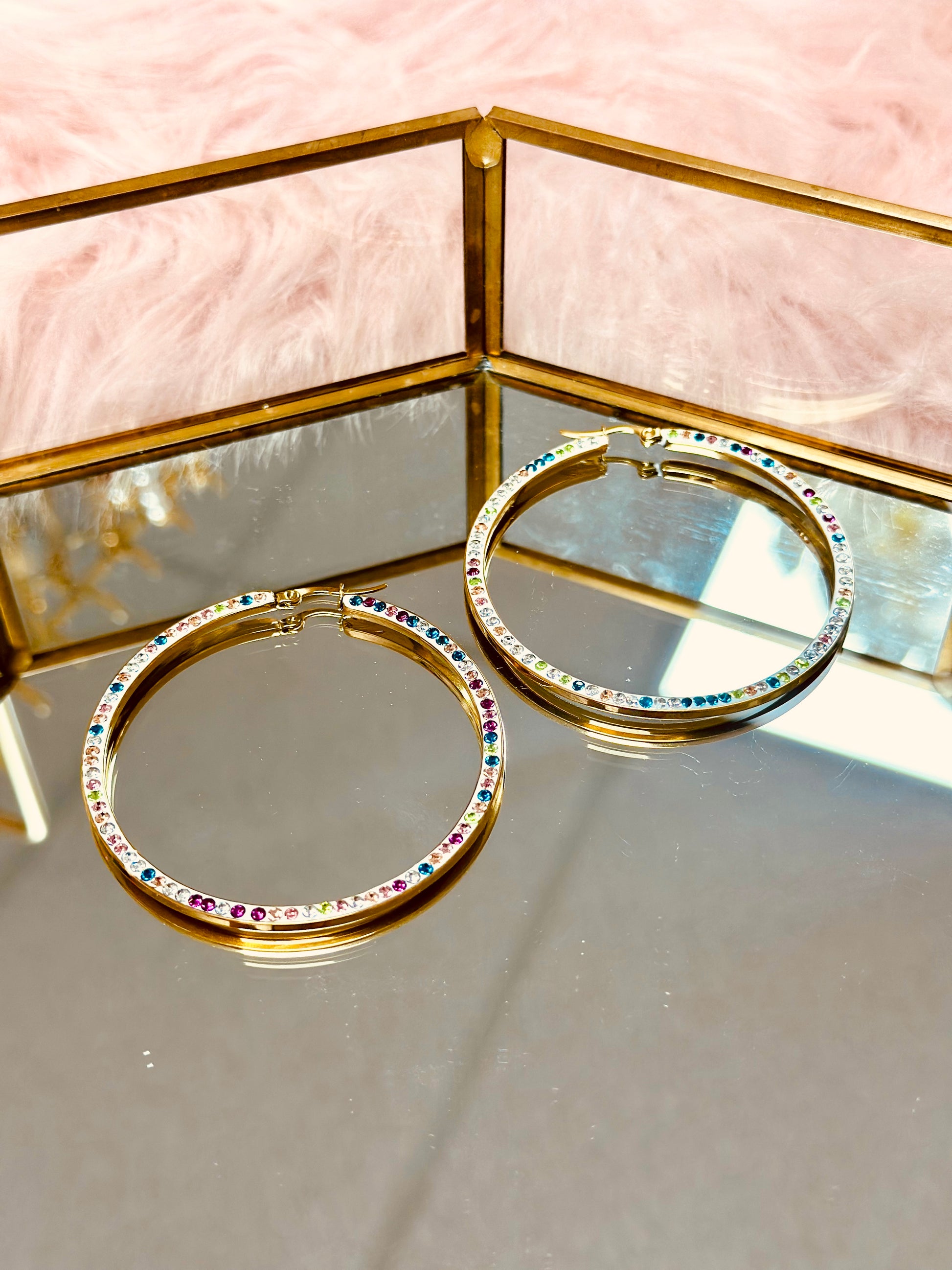Hoops grandes de colores