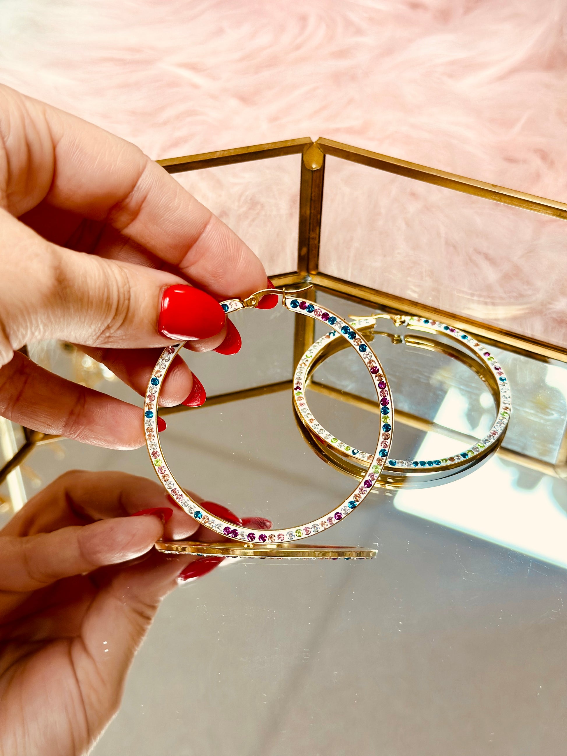 Hoops grandes de colores