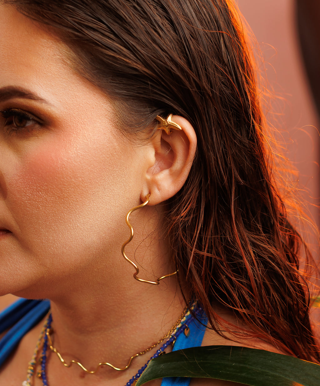 Ear cuff de estrella de mar