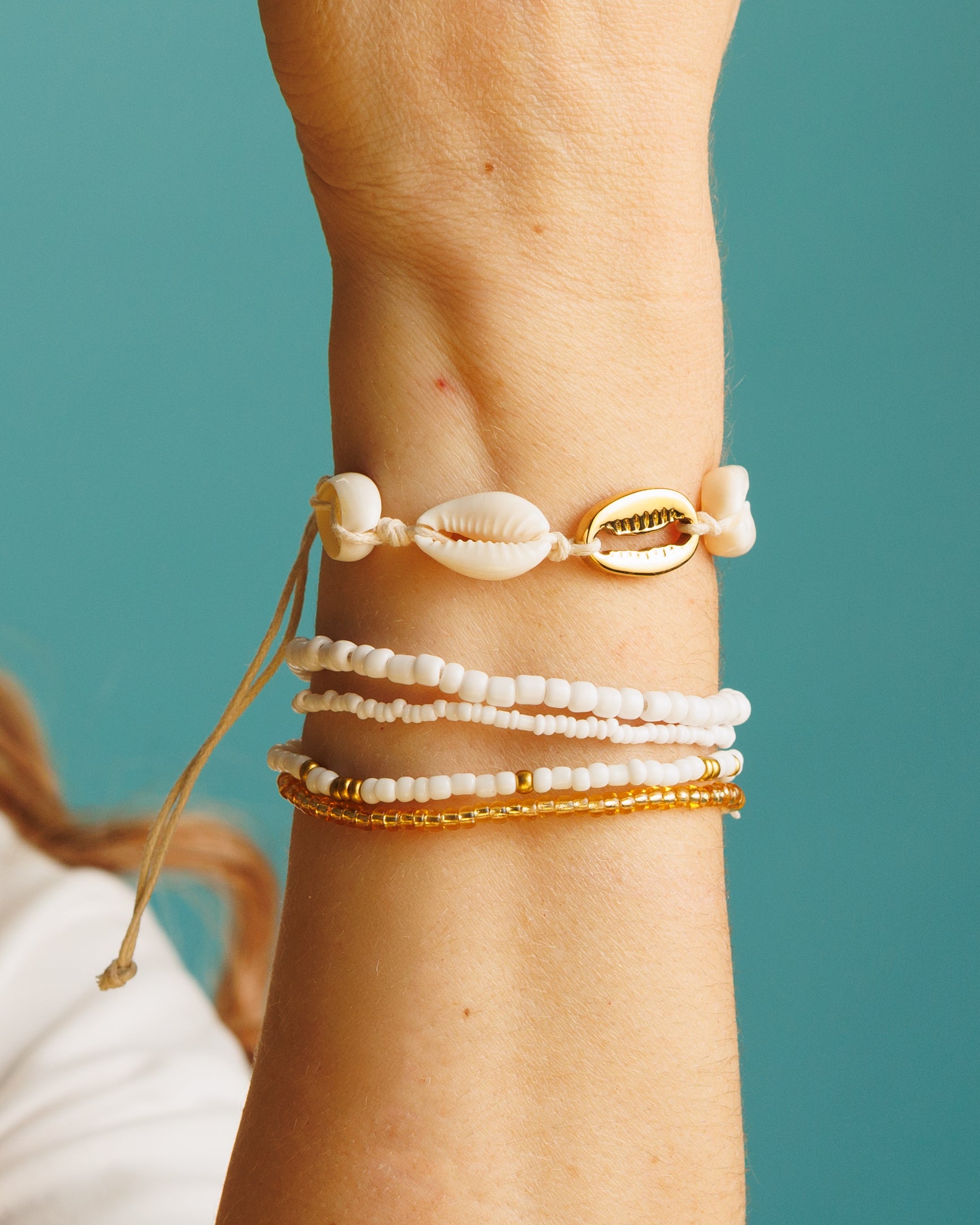 Pulsera set de caracol playero