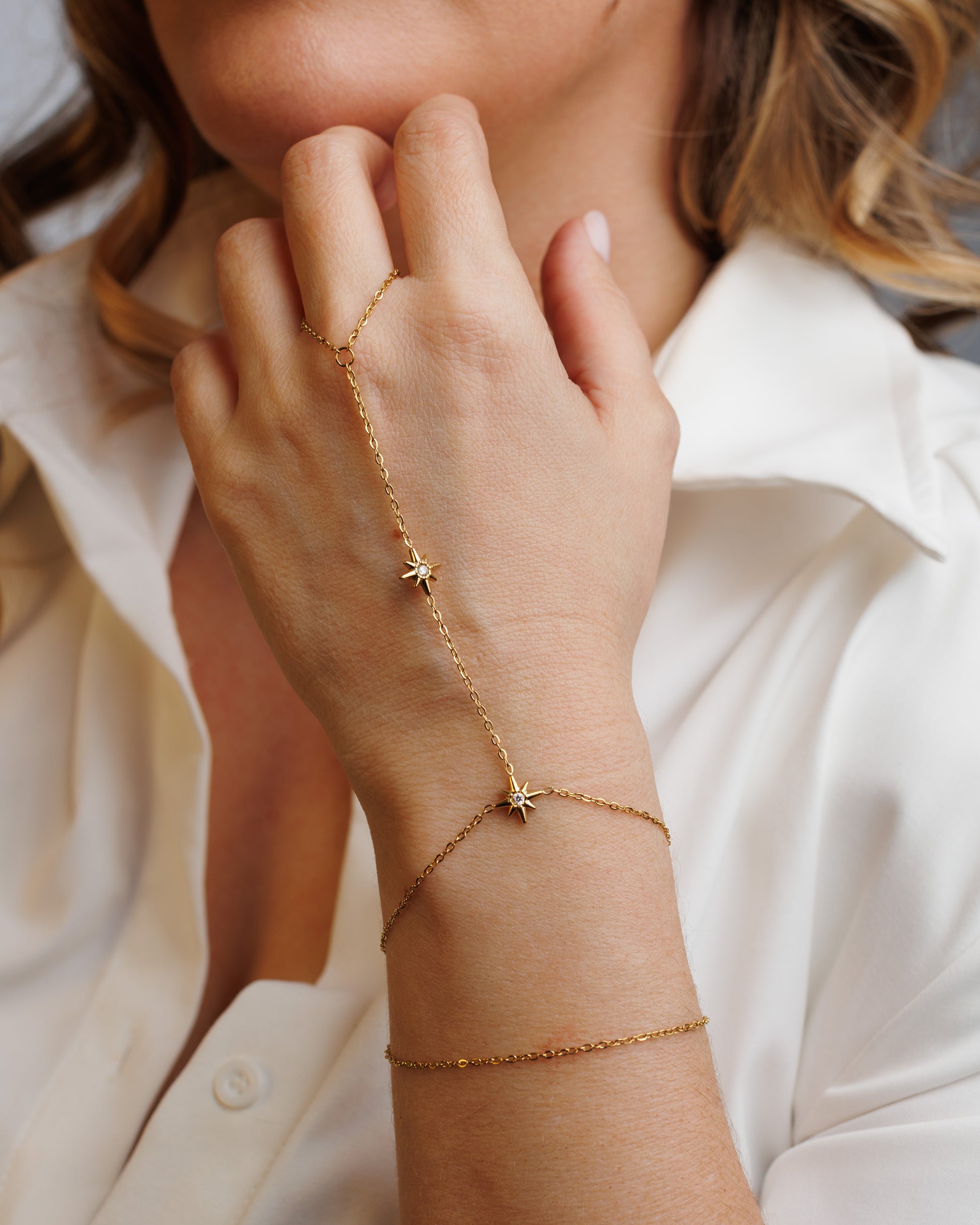 Pulsera y anillo de estrella