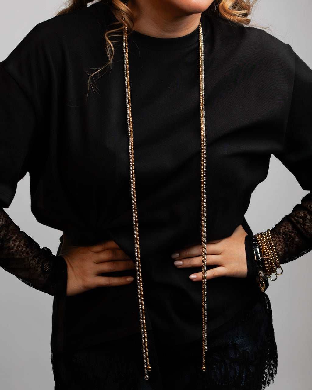 Collar versátil chunky más de 5 maneras para usarlo