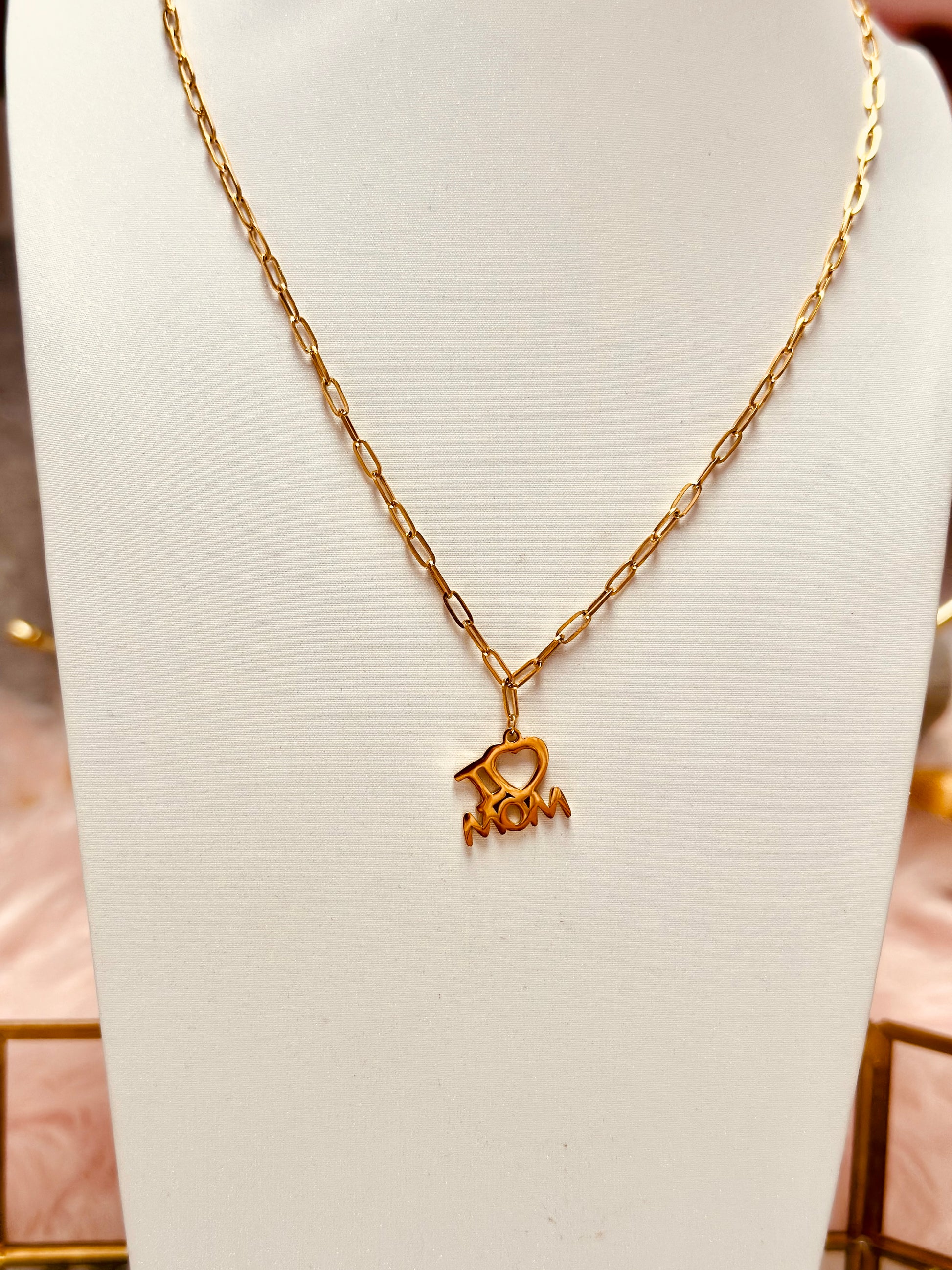 Collar de eslabones I love mom