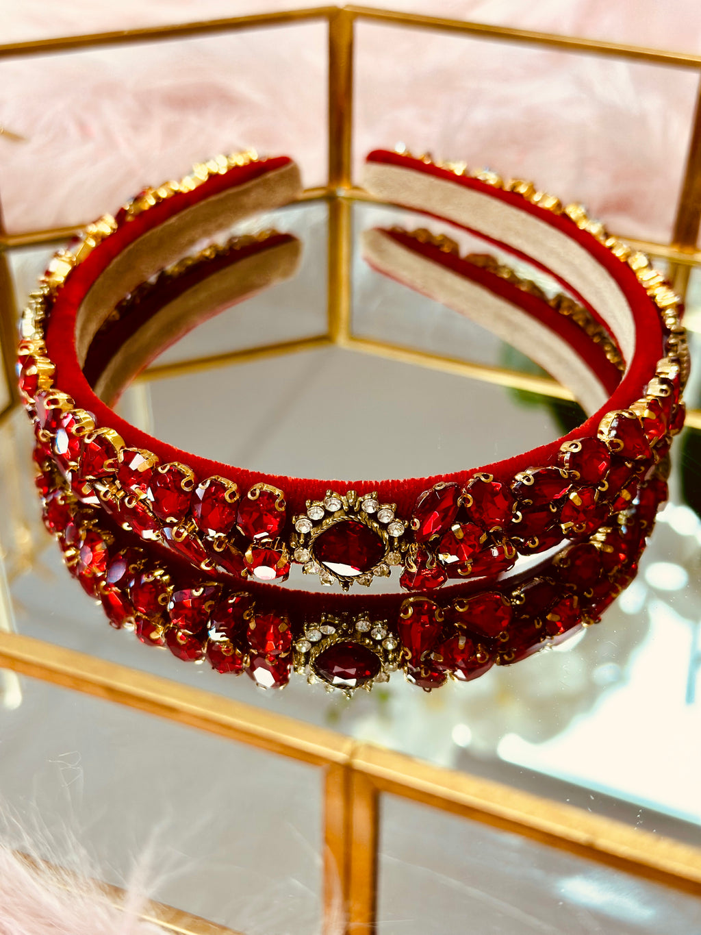 Diadema fina roja
