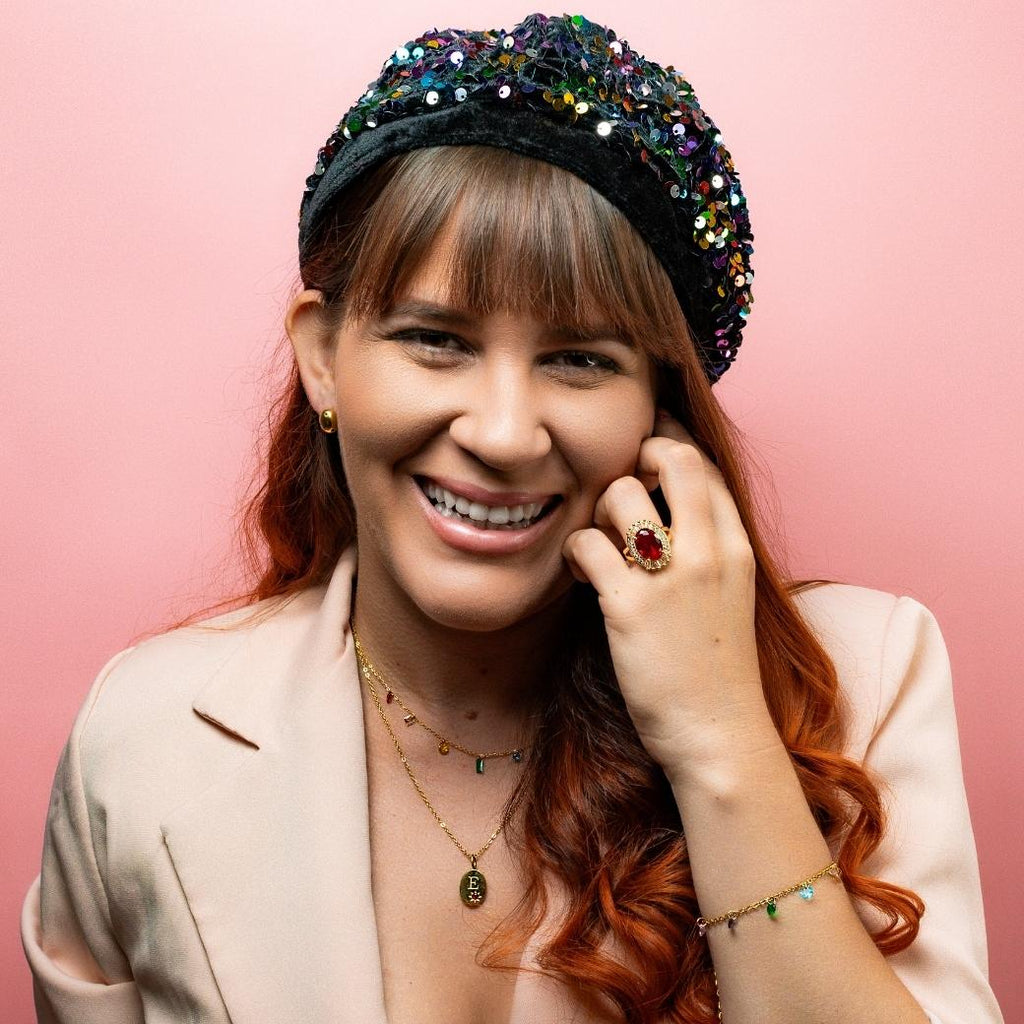 Beret de lentejuelas