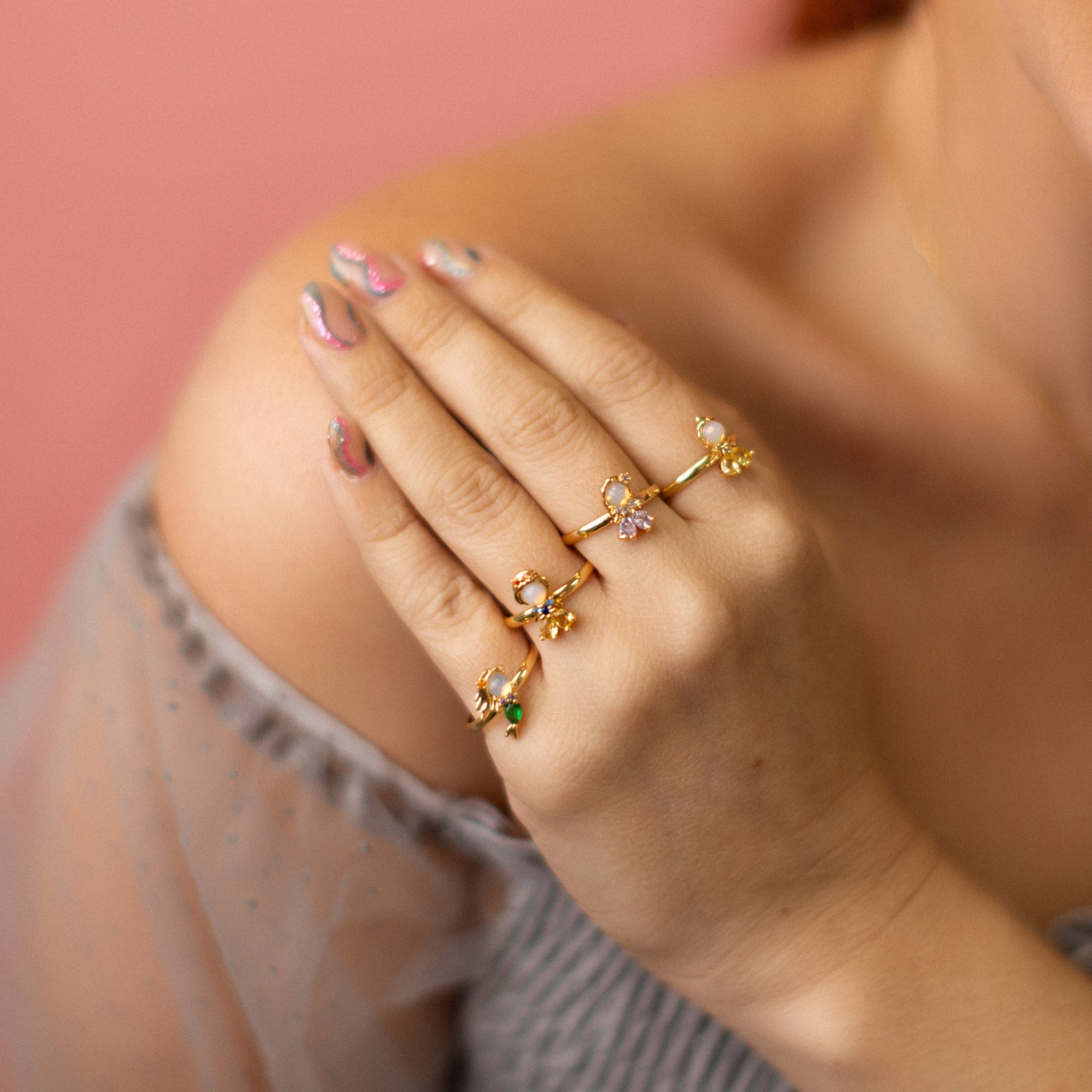 Anillos ajustables de princesas