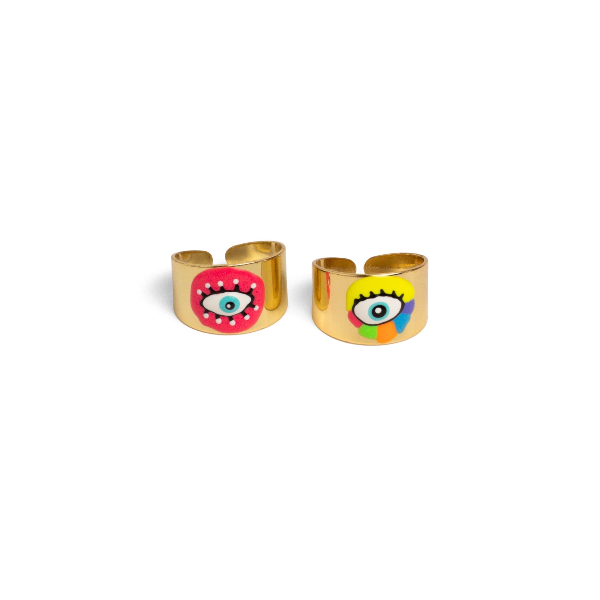 Anillo de ojo pintado a mano