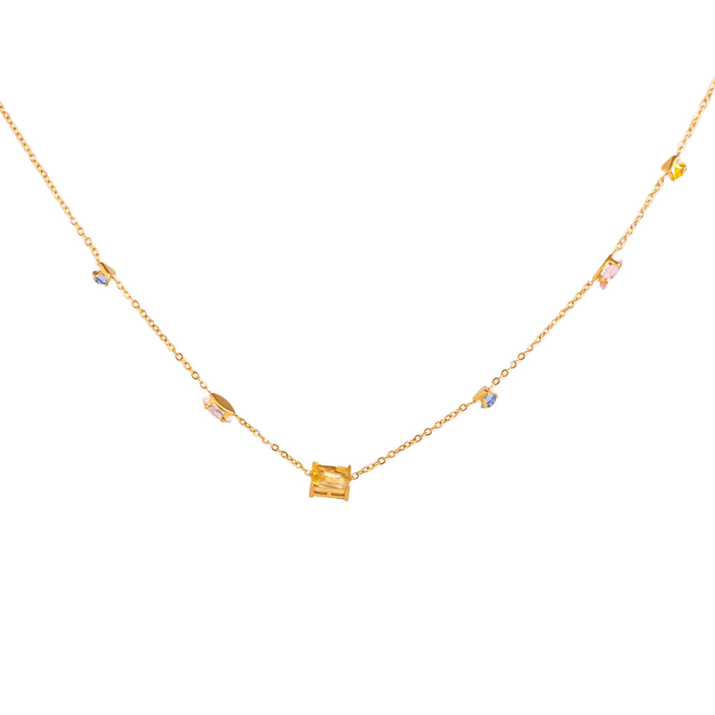 Collar zirconia colores pasteles
