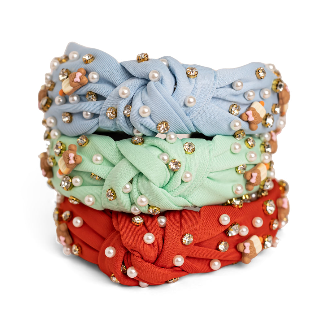 Diadema de perlas y paletas